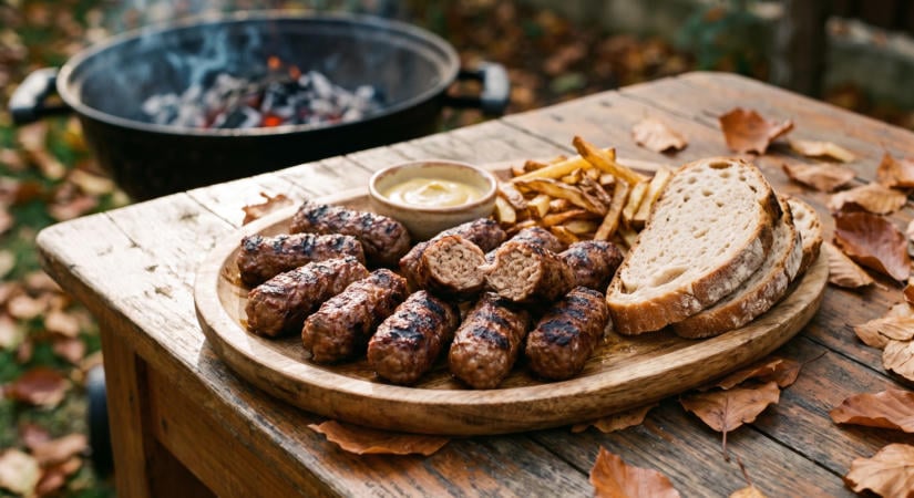 Erdélyi mici a grillen mustárral