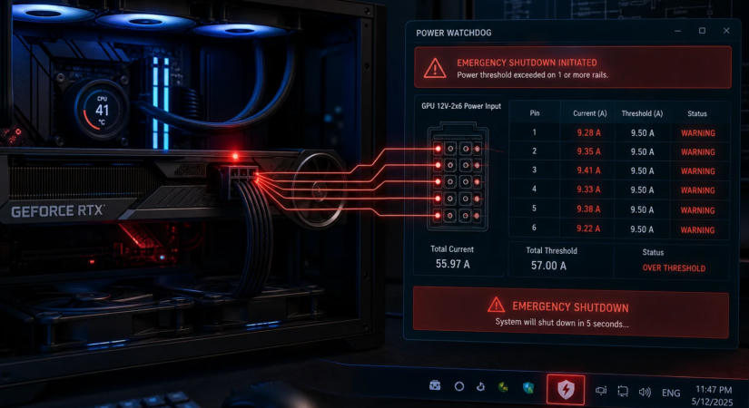 Az ASUS GPU Tweak III alkalmazása mostantól leállíthatja a PC-t, ha baj van a 12VHPWR vagy 12V-2x6 tápcsatlakozóval