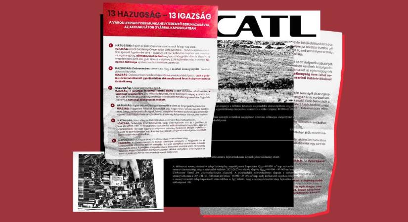 Eltüntették a debreceni akkumulátorgyárról készült szakértői tanulmányt, amelyben óriási vízfogyasztásról írtak