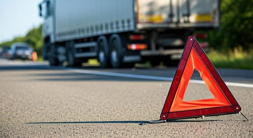 Összeütközött két kamion és két személyautó az M5-ös autópályán