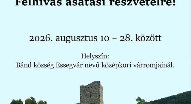 Önkéntesek jelentkezését várják az idei essegvári ásatáshoz