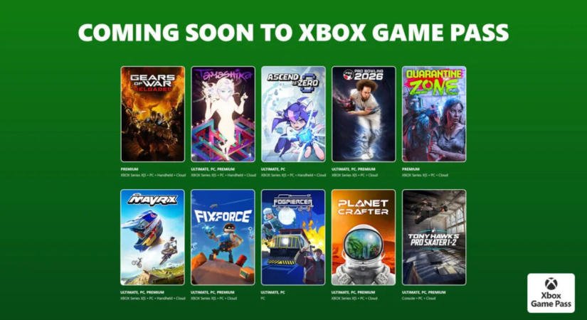 Xbox Game Pass: 2026 szeptemberének első frissítése