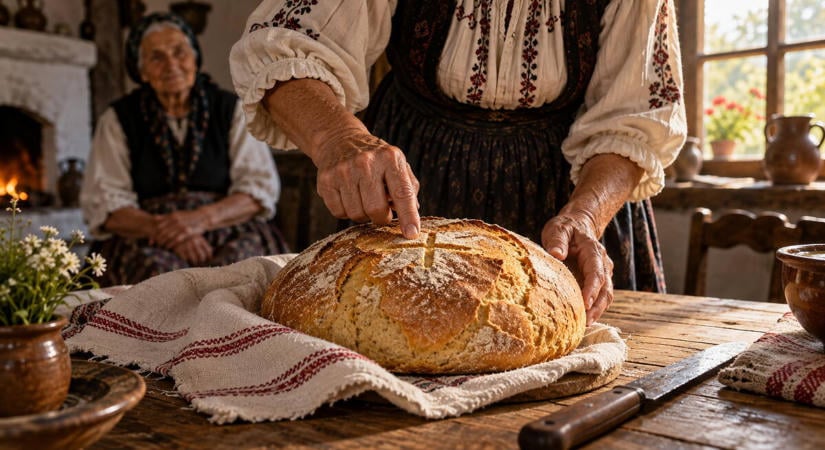 Megszegés előtt keresztet rajzoltak a kenyérre: ezért csinálták régen a falusi asszonyok