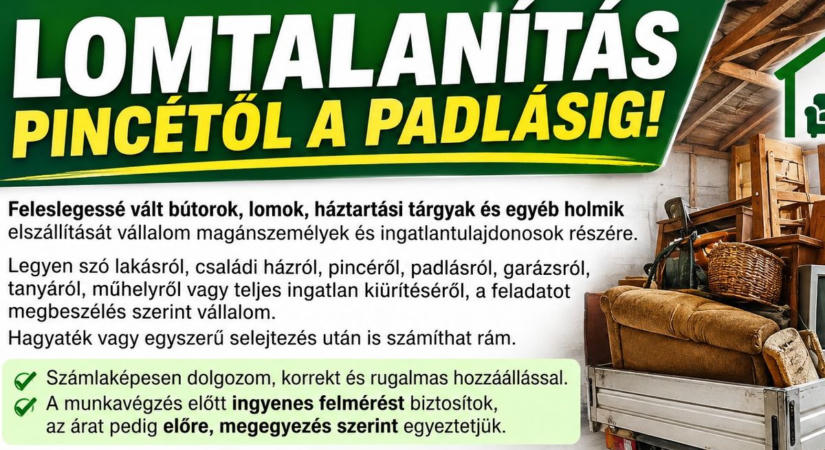 Lomtalanítás pincétől a padlásig!