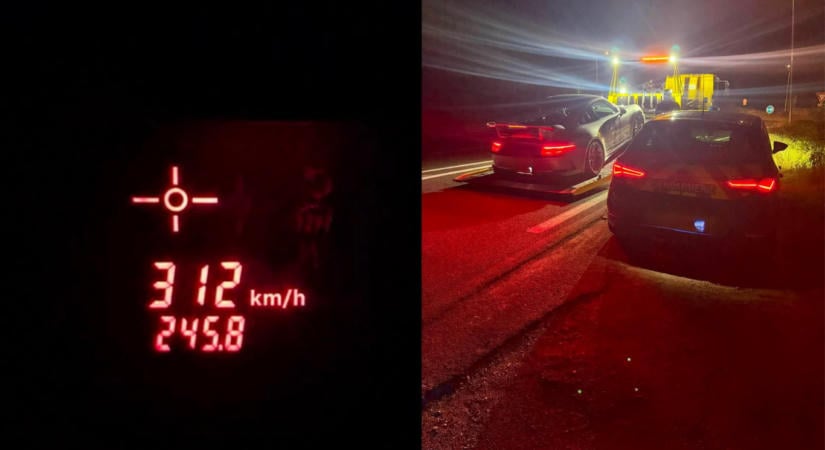 312 km/h-val mértek be egy kocsit Franciaországban, de a sofőr sehol sincs a 90-es táblánál 333-mal verető őrült spanyolhoz képest