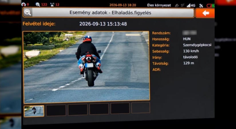 Százharminccal motorozott egy férfi Mesztegnyő belterületén az ötvenes korlátozásnál