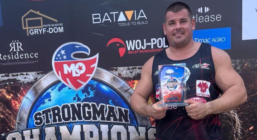 Juhász Péter bronzérmes lett a lengyelországi Strongman Champions League állomáson