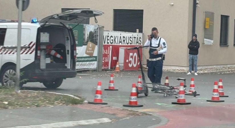 Ilyen nincs és mégis van: rolleres és kerékpáros ütközött Pécsen