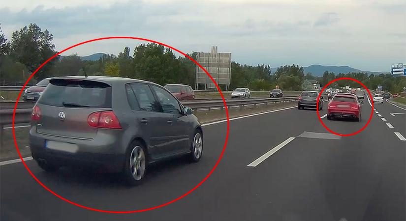 VIDEÓ: Versenypályának nézték az M0-ást. A Mercedes sofőrje mindent megtett a győzelemért