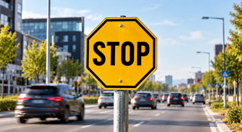 Tudja, miért nyolcszögletű a stoptábla, és miért volt régen sárga?