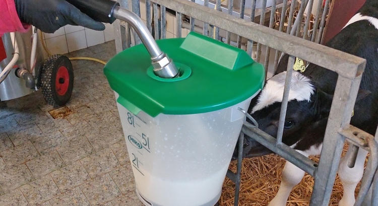 A fedél levétele nélkül tölthető a HIKO Easyfill itatóvödör