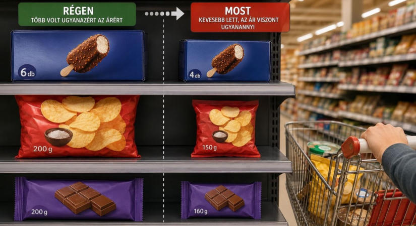 Kevesebb került a csomagba: Milka, Lay’s és Lidl-jégkrém is összement