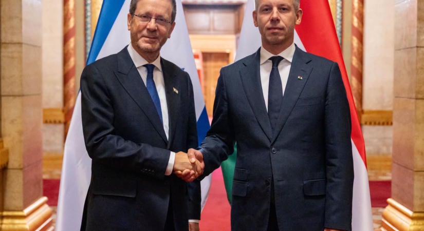 Magyar Péter az izraeli államfőt fogadta Budapesten
