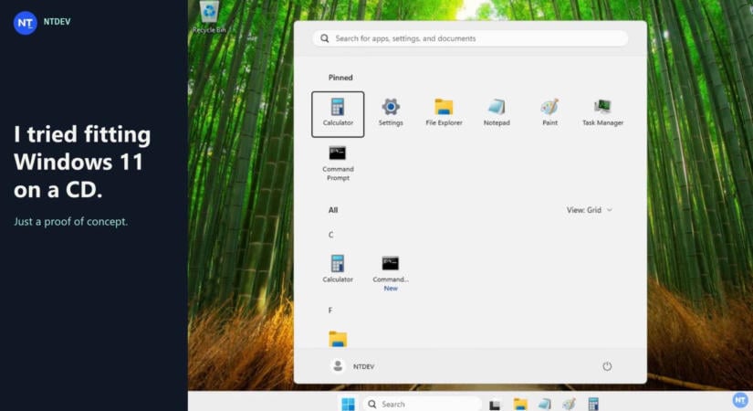 Sikerült 700 MB alá csökkenteni a Windows 11 méretét