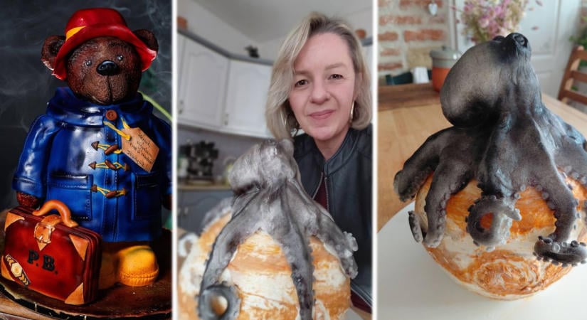 A poliptortától a Paddington mackóig: különleges tortákban éli ki kreativitását a balatonboglári lelkész