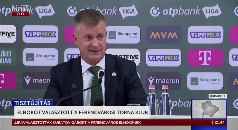 Kubatov Gábor újabb négy évre kapott bizalmat a Ferencváros tisztújító közgyűlésén
