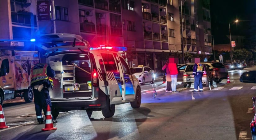 Baleset Szombathelyen: Megfordulásból lett ütközés, a rendőrökre is szükség volt