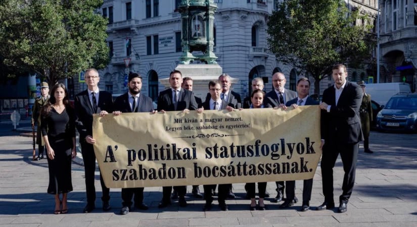 A Fidesz megemlékezésén az aradi vértanúkhoz hasonlították Hankó Balázsékat