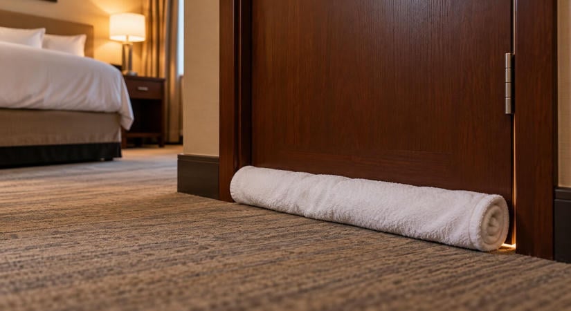 Ezért tesznek törölközőt a hotelszoba ajtaja elé a tapasztalt utazók