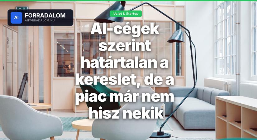 AI-cégek szerint határtalan a kereslet, de a piac már nem hisz nekik