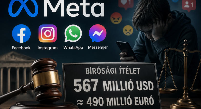 Közel félmilliárd eurós bírságot kapott a Meta: a bíróság szerint veszélyeztette a gyerekeket