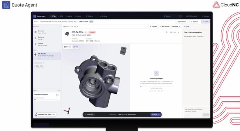 Mesterséges intelligenciával gyorsítaná a CNC-árajánlatok készítését a CloudNC