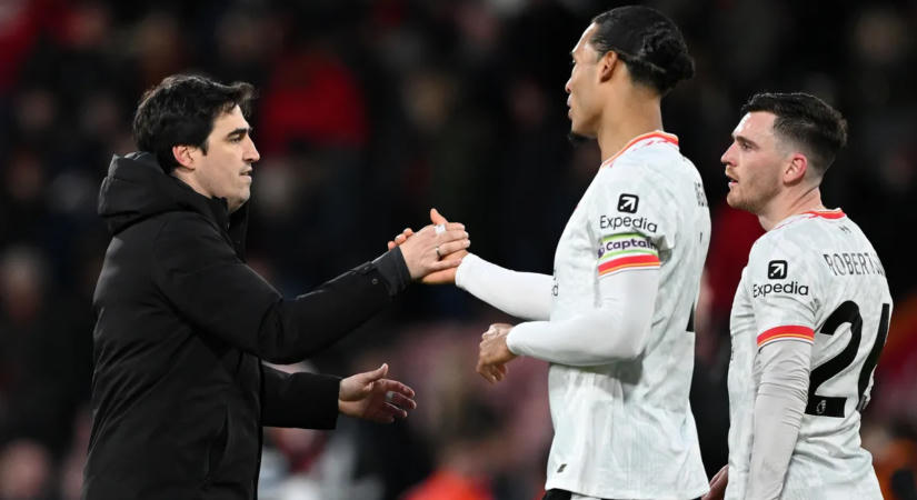 Egyelőre nem tudja tartani az intenzitást a Liverpool Andoni Iraola alatt