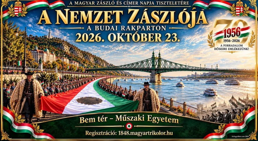 Újrahasznosított "1848-as zászlóval" készül a jobboldal 1956 hetvenedik évfordulójára