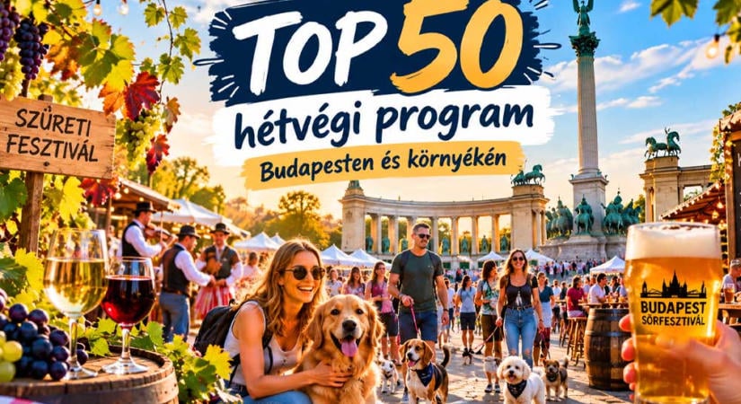 Hétvégi programok Budapesten és környékén: Kutyák foglalják el az Andrássy utat, az agglomerációban pedig egymást érik a szüreti bálok – Top 50 program most hétvégére