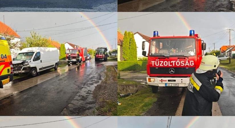 Árokba csapódott egy autó Hegykőn - Fotókon a baleset
