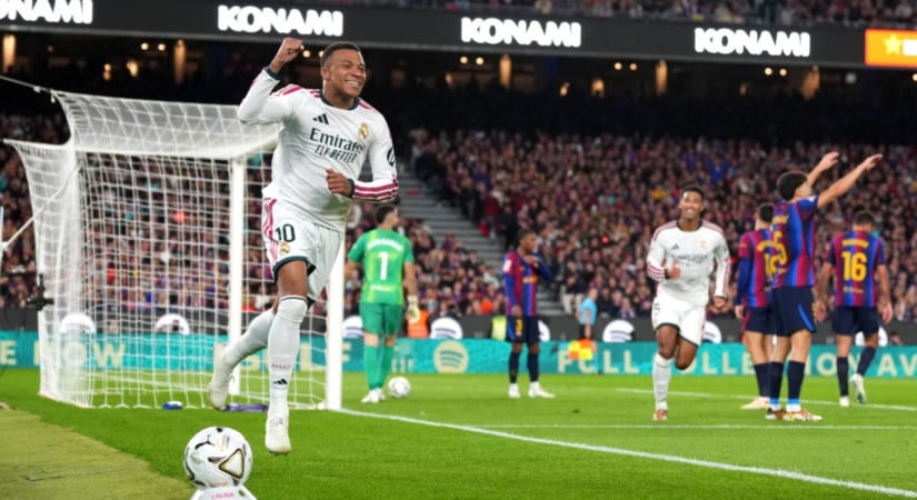 Mbappé góljával vezet a Real Madrid az El Clásicón – VIDEÓ