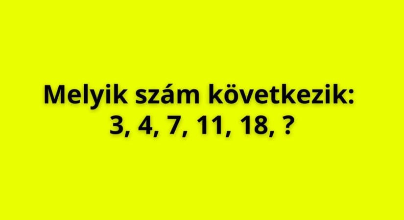 Matek feladat: Melyik szám következik a sorban?