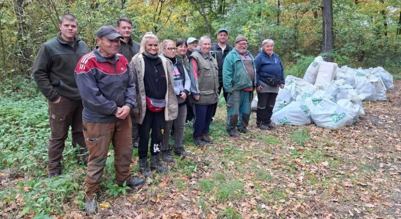 106 zsák szemetet gyűjtöttek össze a Bakonyerdő munkatársai ( galéria)