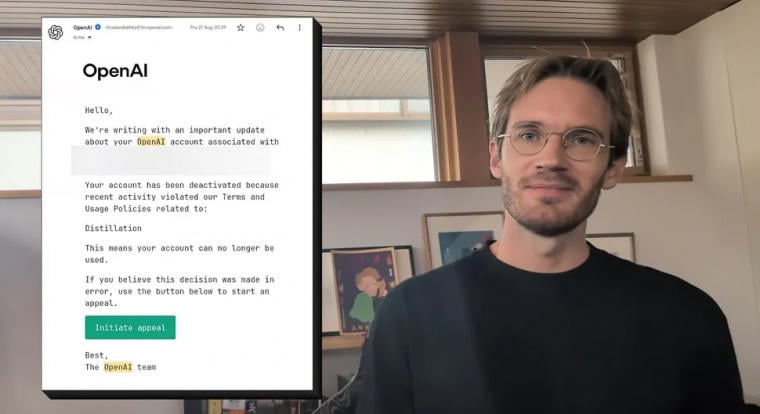 PewDiePie szerint kétszer is kitiltotta az OpenAI, miközben saját AI-t fejlesztett
