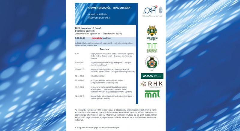 „Atomenergiáról – mindenkinek” Debrecenben