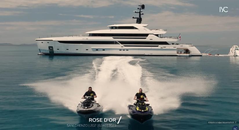 Saját vízi vidámpark és jet ski-k – promóciós videóval csalogatnak bérlőt a Mészároshoz köthető Rose d’Or jachtra