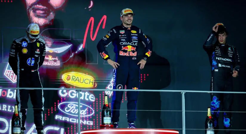 F1 pontverseny: Antonelli előnye 100 pont fölé nőtt, Verstappen jön fel, mint a talajvíz