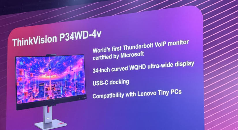IFA 2026: fürge Lenovo monitorok Thunderbolt vagy USB Type-C dokkolóval