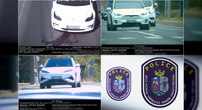 Sebességtúllépések és halálos balesetek a múlt héten Bács-Kiskun vármegyében