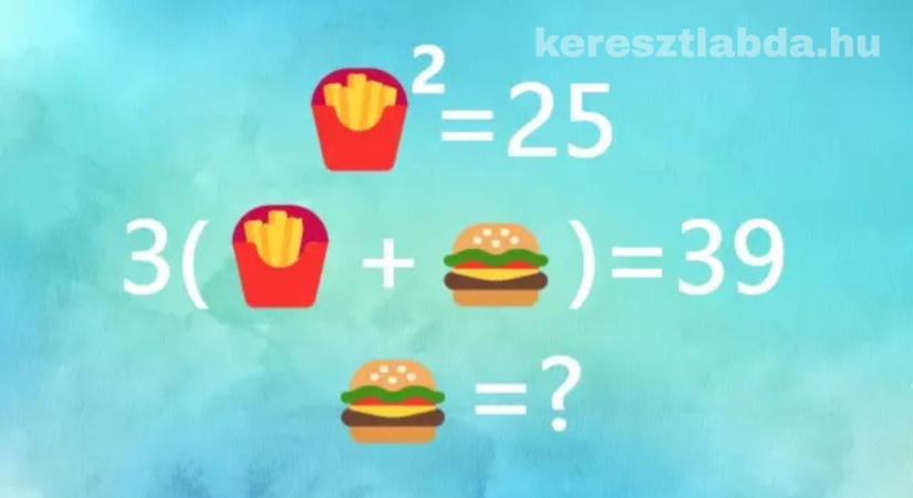 Matek feladat: Hamburger, sültkrumpli és egy rejtett csapda, mi az eredmény?