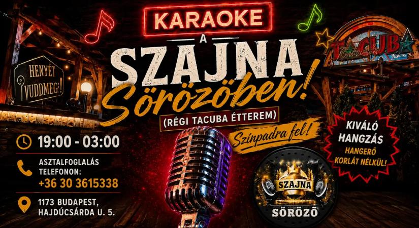 A Szajnában ma kezdődik a hétvége: Karaoke csütörtöktől-vasárnapig