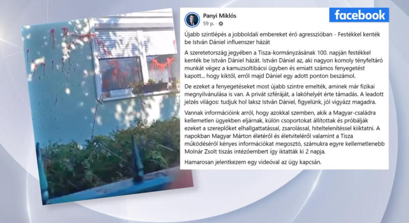 „Épül a tiszás szeretetország” – így rongálták meg István Dániel influenszer házát