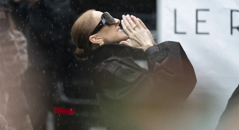 Celine Dion fél lábon ugrált, majd váratlanul a földön találta magát - videó