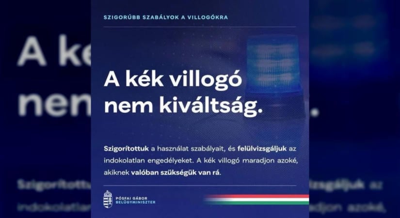 Szigorítja a kormány a megkülönböztető jelzések használatát és felülvizsgálja az engedélyeket