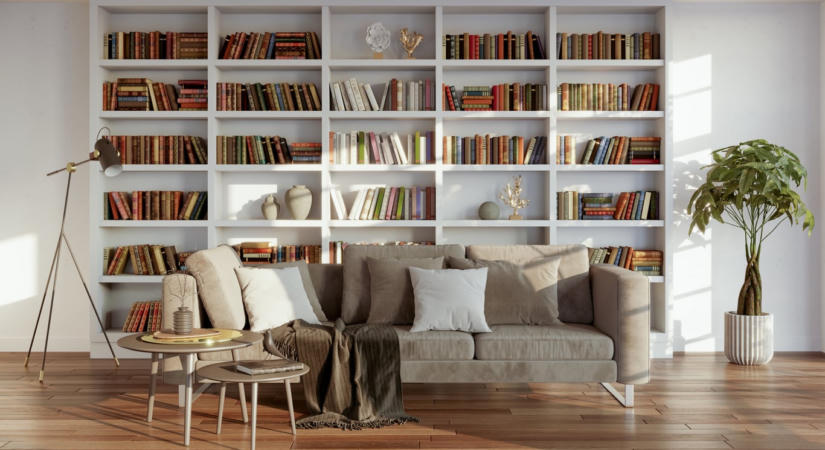 Hódít a bookshelf wealth – az ősz legmelegebb lakberendezési trendje
