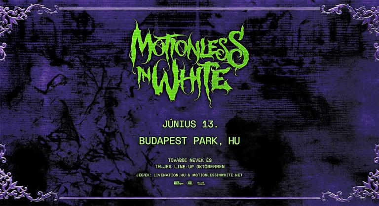 A Motionless In White 2027-ben visszatér Budapestre