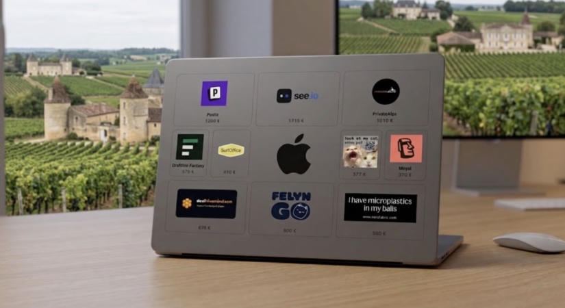 Valaki reklámhelyeket ad el a nem létező laptopja hátoldalán, és dől hozzá a pénz