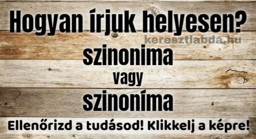 Helyesírás feladat: szinoníma vagy szinonima, melyik a helyes?