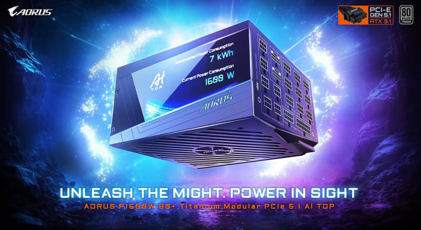 Széles körű monitorozást ígér a Gigabyte "titán" plecsnis tápgóliátja