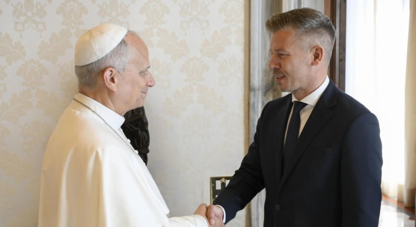 A nap képe: így fogadta Magyar Pétert a pápa a Vatikánban